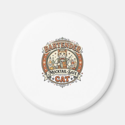 Bartender Mocktail-Safe Cat Bartender Mocktail-Saf Magnet