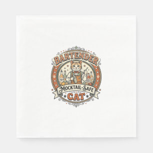 Bartender Mocktail-Safe Cat Bartender Mocktail-Saf Napkins