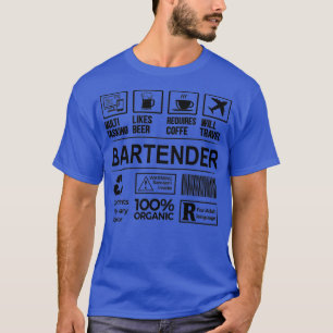 Bartender MultiTasking Certified Job Gift Item Job T-Shirt