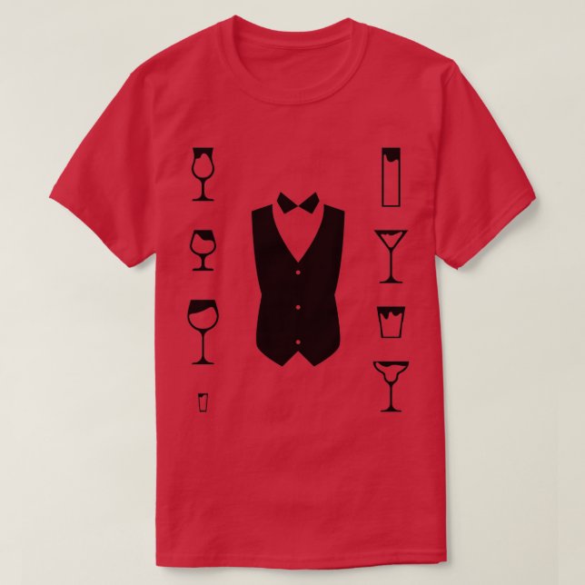 Bartender National Day Drinks T-Shirt (Design Front)