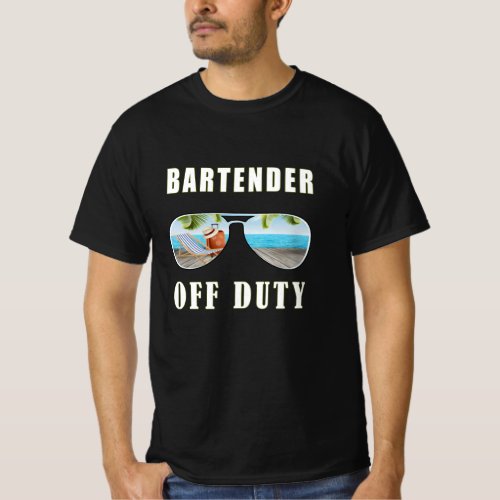 Bartender off duty sunglasses palm beach vacation T_Shirt