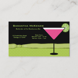 Bartender/Owner Bar Business Card