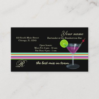 Bartender/owner Bar Business Card by graphicdesign at Zazzle