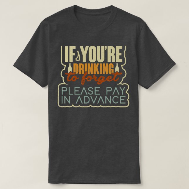 Bartender Party Cocktail Fun Pun T-Shirt (Design Front)