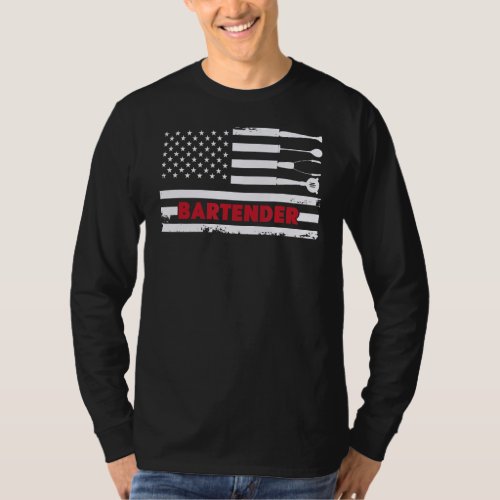 Bartender Patriotic USA and America Mixology Mixol T_Shirt