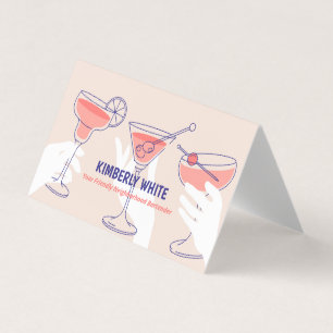 Bartender QR Folded Business Card
