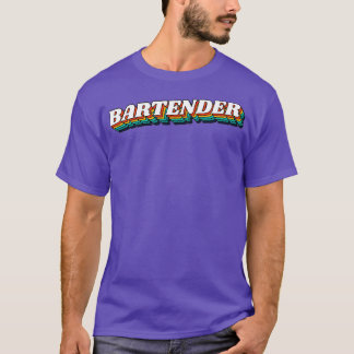 Bartender Retro Vintage Label For The Best Bartend T-Shirt