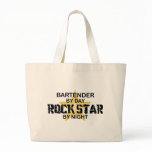 Bartender Rock Star Large Tote Bag