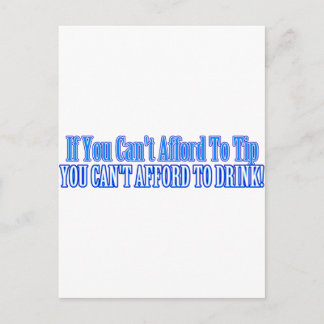 Bartender Saying Postcard