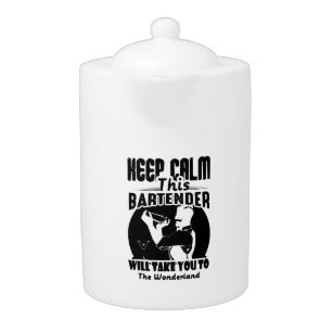 Bartender Shirt - Keep Calm This Bartender T shirt Teapot