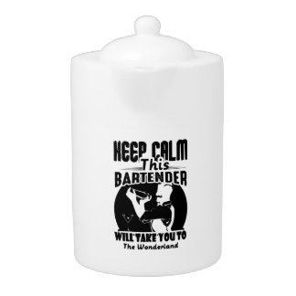 Bartender Shirt - Keep Calm This Bartender T shirt Teapot