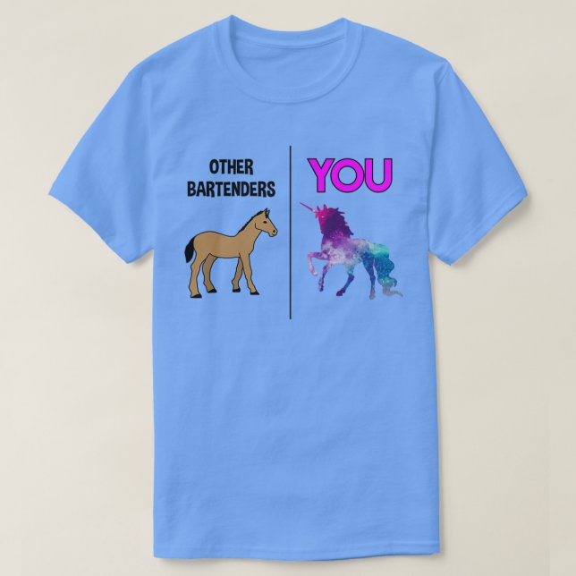 Bartender Unicorn 2 T-Shirt (Design Front)