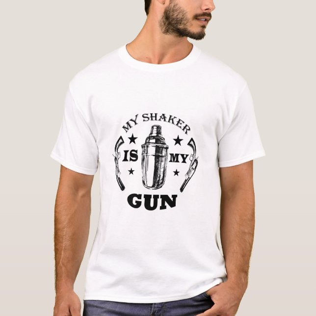Bartenders gun T-Shirt (Front)