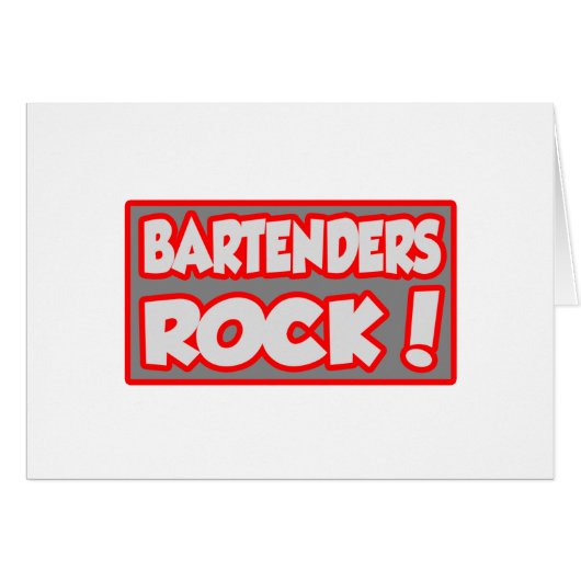 Bartenders Rock! Cards (Front Horizontal)