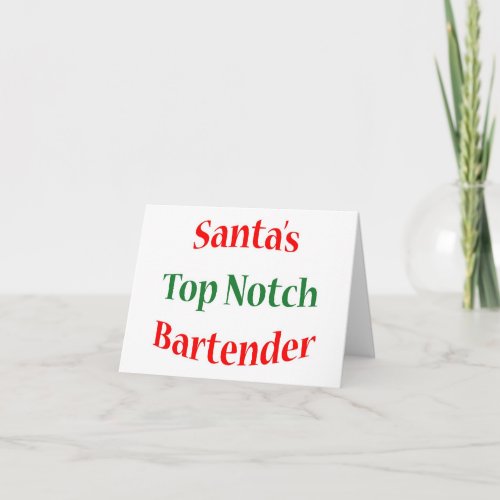 BartenderTop Notch Holiday Card