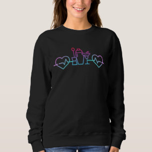 Bartending Heartbeat Bartender Barman Mixologist B Sweatshirt