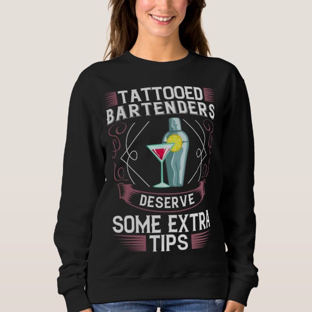 Bartending Shaker Mixing Cocktail Bartender Sweatshirt (Front)