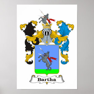 Bartha Family Hungarian Coat of Arms 11x15” Print