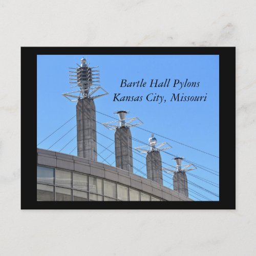 Bartle Hall Pylons Kansas City Missouri Postcard