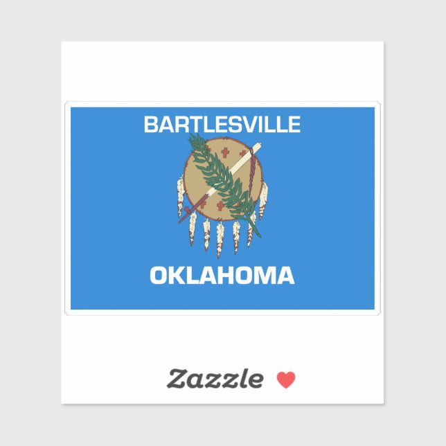 Bartlesville Oklahoma Flag Sticker (Sheet)