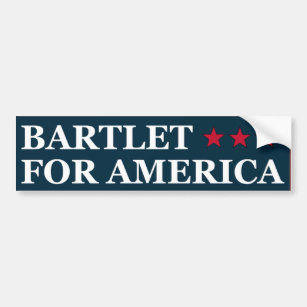 Artisan Owl Bartlet For America 20 Campaign West Wing Auto Bumper Car Magnet