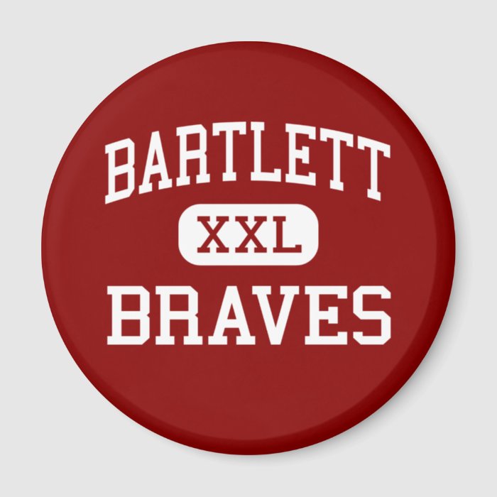 Bartlett   Braves   Middle   Savannah Georgia Fridge Magnet