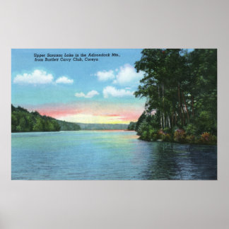 Bartlett Carry Club View of Upper Saranac Lake Poster