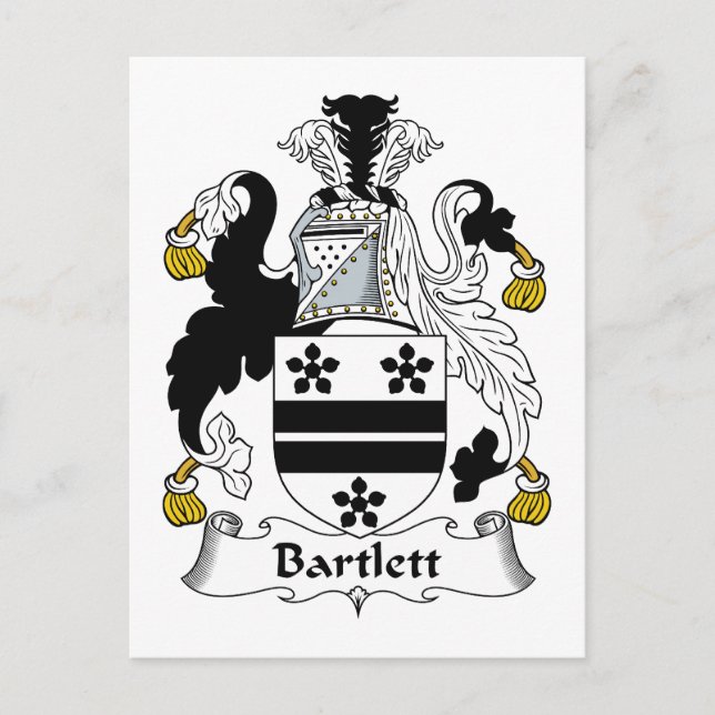 Bartlett Family Crest Postcard (Front)