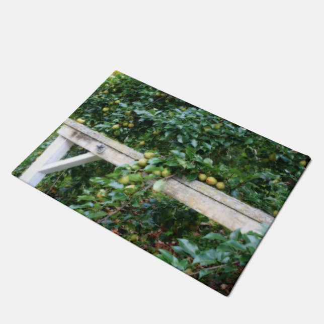 Bartlett Pears On Tree Hitching Post Doormat (Angled)