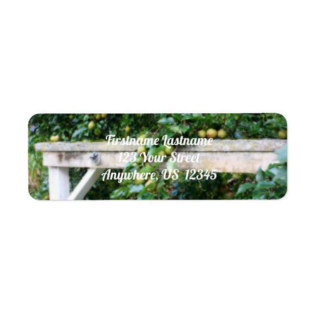 Bartlett Pears On Tree Orton Effect Address Label (Front)