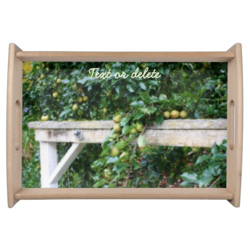 Bartlett Pears On Tree Orton Effect Personalized Serving Tray