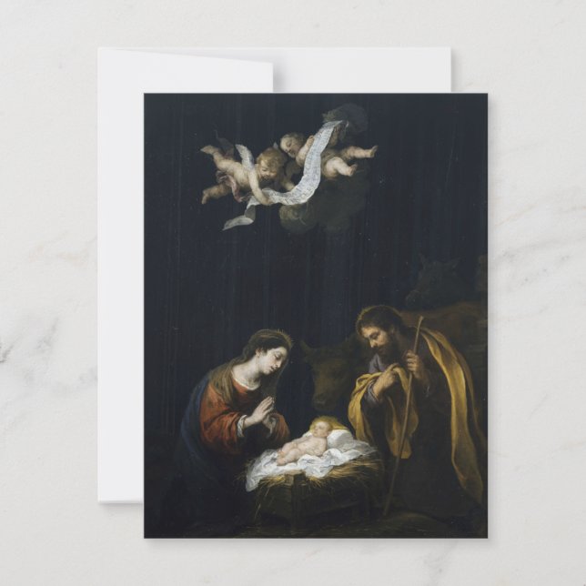 Bartolomé Esteban Murillo The Nativity  Holiday Card (Front)