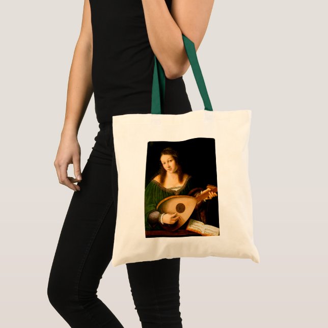 Bartolomeo Veneto Lady Playing Lute Portrait Art Tote Bag (Front (Product))