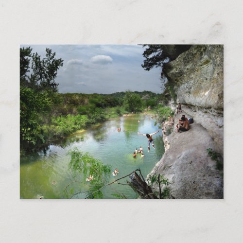 Barton Creek Cliffs _ Austin Texas Postcard