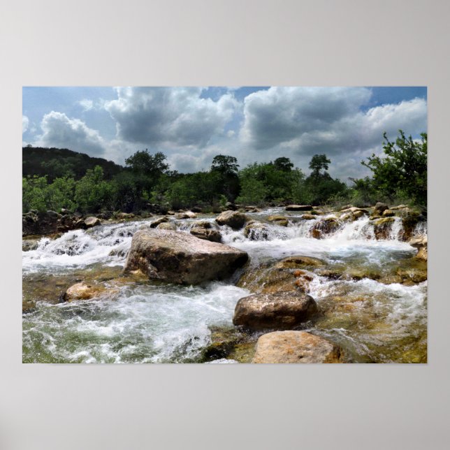 Barton Creek Greenbelt Waterfalls - Austin, Texas Poster (Front)