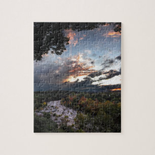 Barton Creek Sunset - Austin, Texas Jigsaw Puzzle