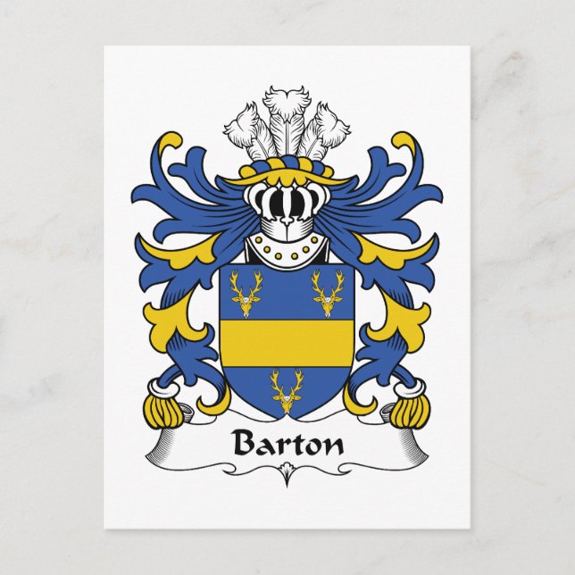 Barton Family Crest Postcard (Front)