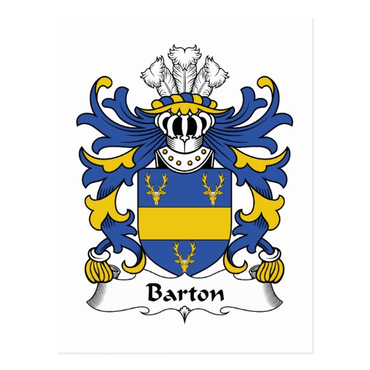 Barton Family Crest Postcard