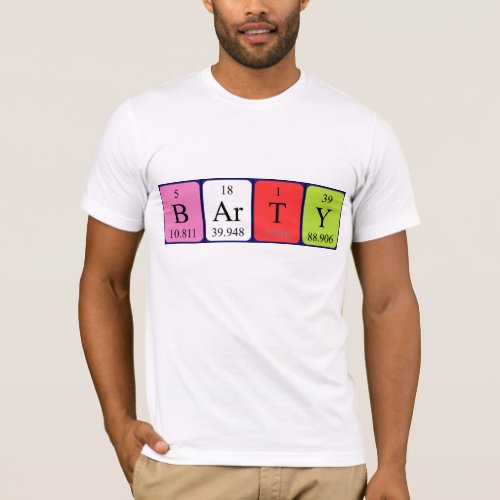 Barty periodic table name shirt