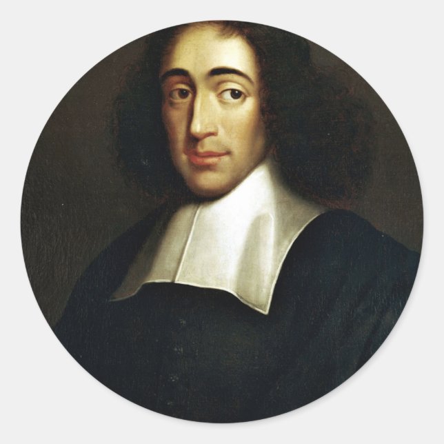 Baruch Spinoza Classic Round Sticker (Front)