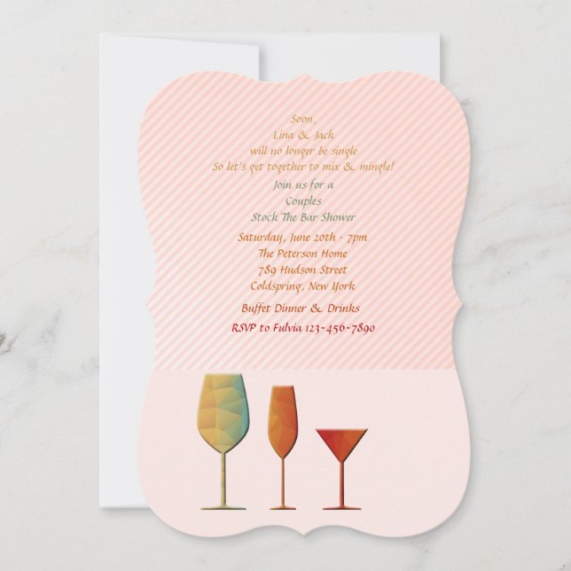 Barware Stock The Bar Shower Invitation (Front)