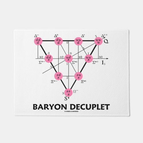 Baryon Decuplet Particle Physics Doormat