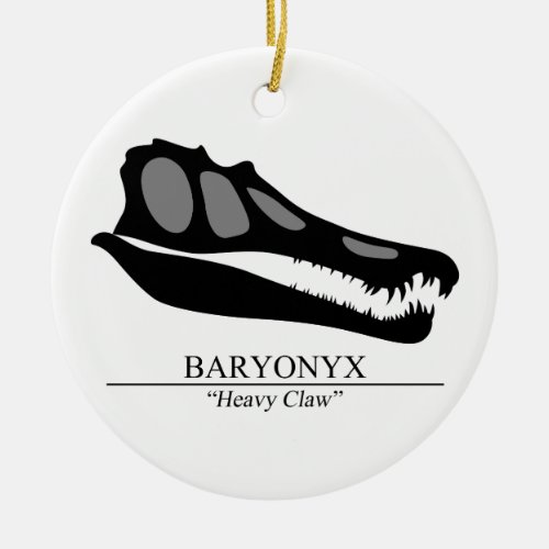 Baryonyx Skull Ceramic Ornament