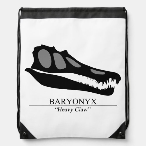 Baryonyx Skull Drawstring Bag