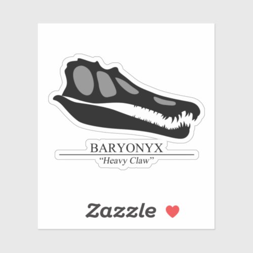 Baryonyx Skull Sticker