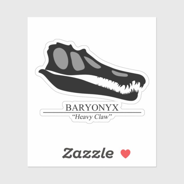 Baryonyx Skull Sticker (Sheet)