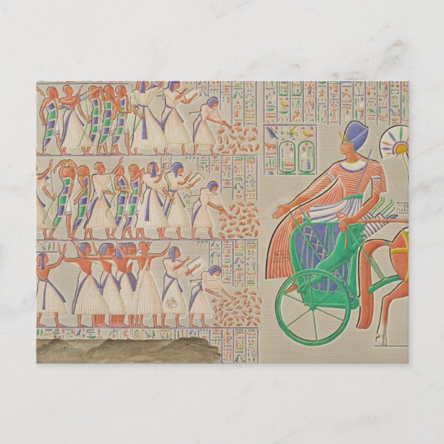 Bas-relief at Medynet-Abou, Palace of the Kings at Postcard (Front)