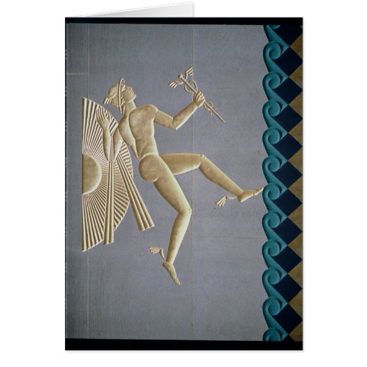 Bas-relief depicting Mercury Cards (Front)