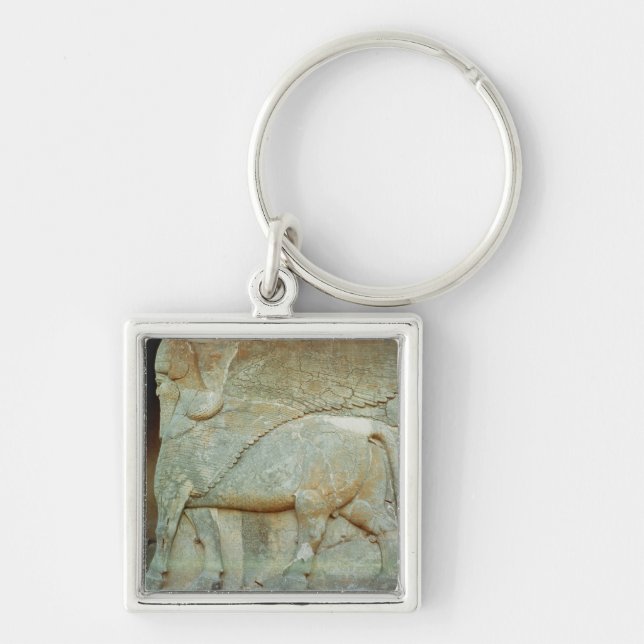 Bas-relief of an anthropomorphic bull keychain (Front)