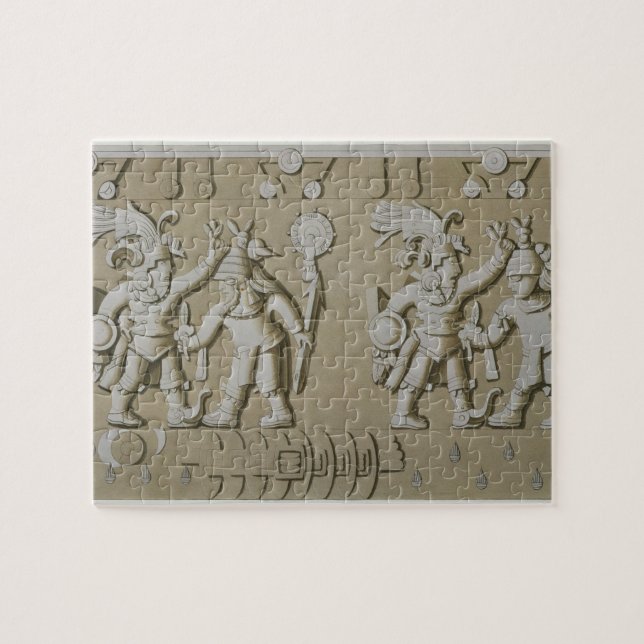 Bas Relief of Ancient Aztec Warriors, from The Sto Jigsaw Puzzle (Horizontal)